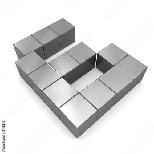number 6 cubic metal