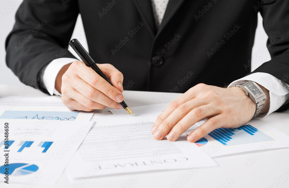 man with contract man with contract