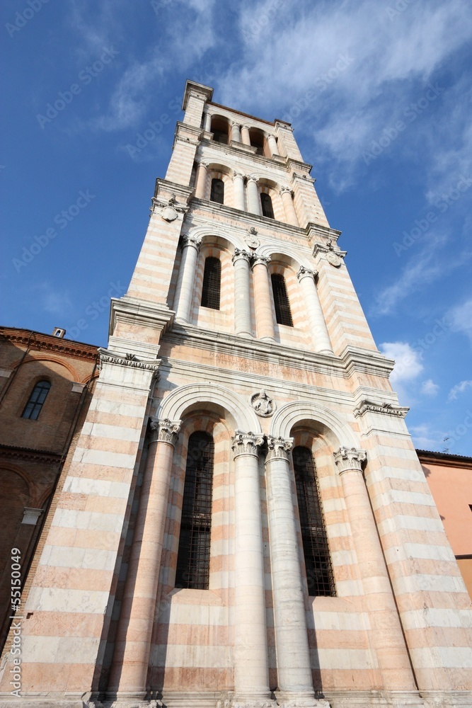 Ferrara cathedral tower, Italy