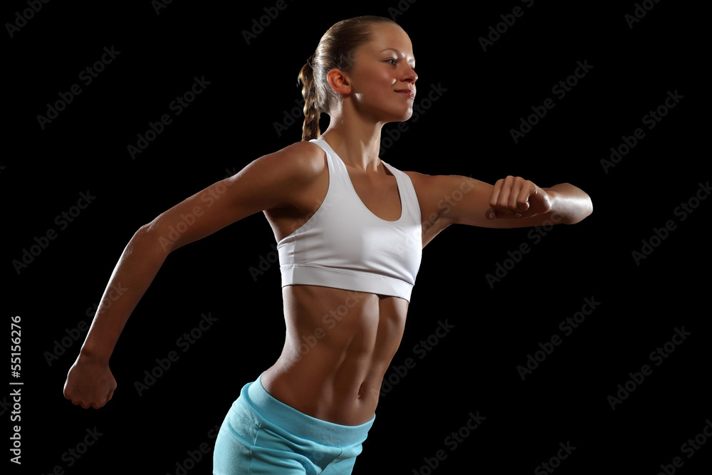 Fitness woman smiling