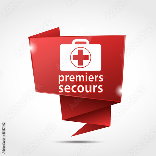 bulle origami pictogramme : premeirs secours