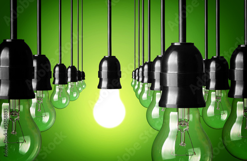 Canvastavla Idea concept on green background