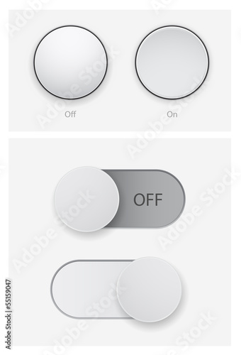 push and switch 3d button set