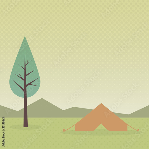 Landscape with a tent