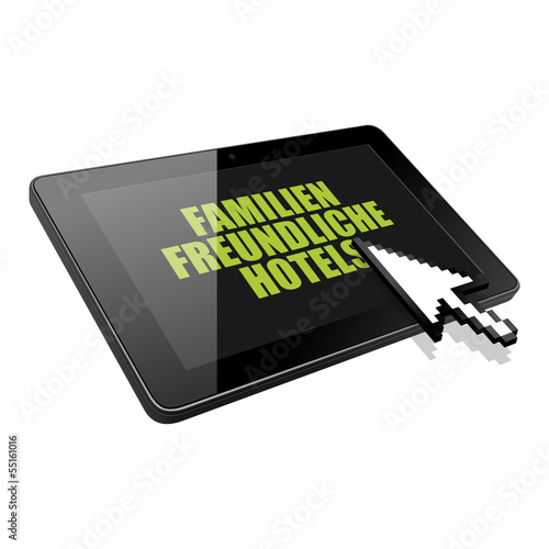tablet mauszeiger pfeil familienfreundliche hotels I