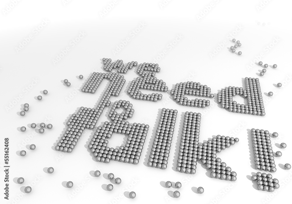 we need to talk icon made of tiny spheres