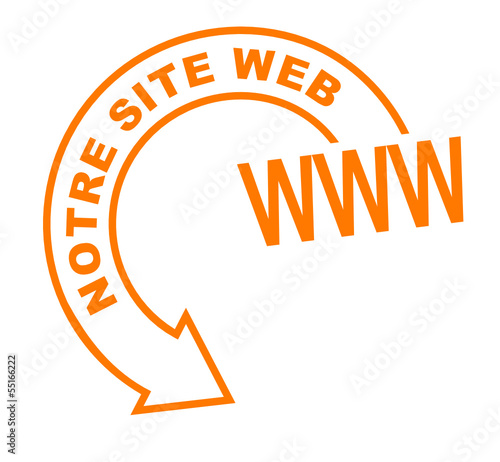 notre site web flèche orange