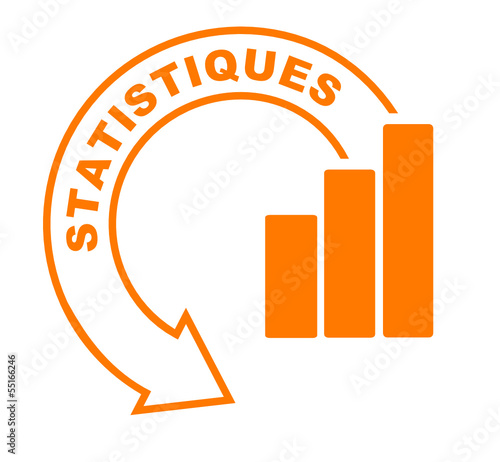 statistiques flèche orange