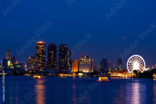 Bangkok city at night.