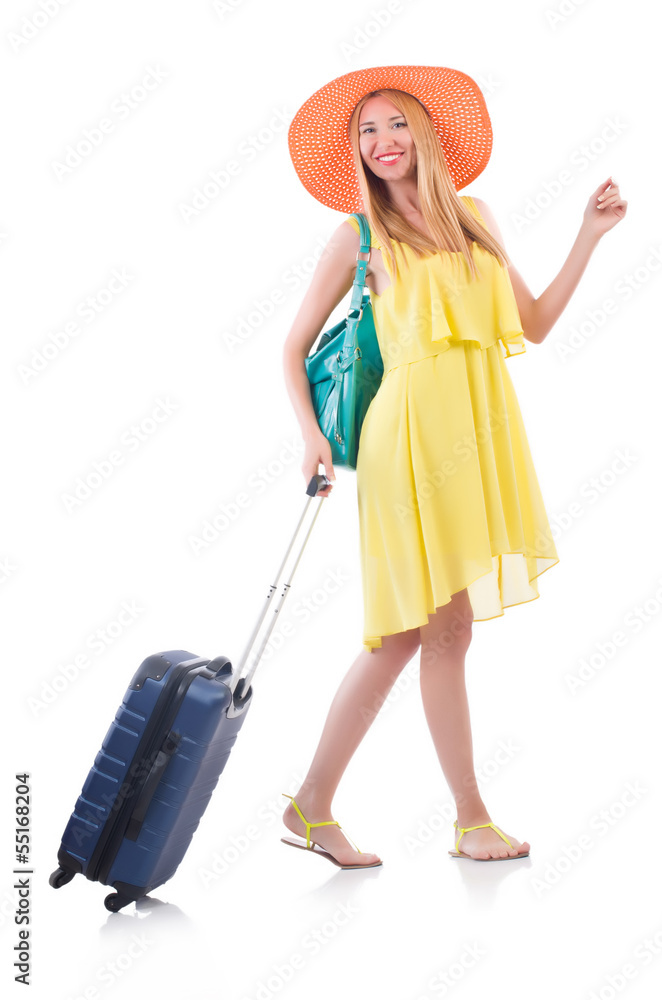 Young woman preparing for vacation Young woman preparing for vacation