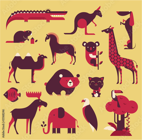 animals set