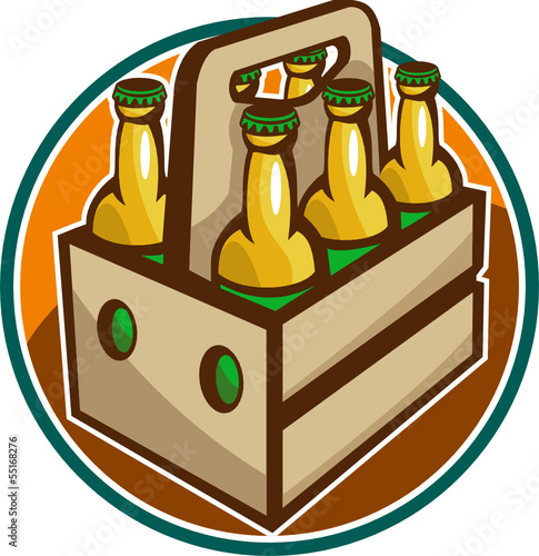 Beer Bottle 6 Pack Retro
