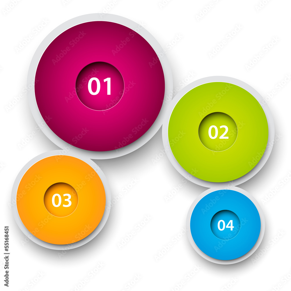 Round infographic design template. Round infographic design template.