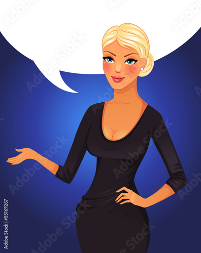 Speaking business woman