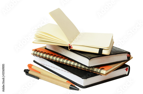 Notebooks and pens