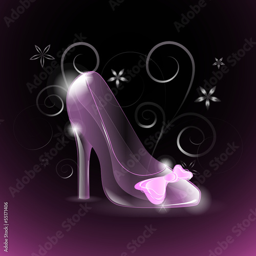 glasschuh rosa