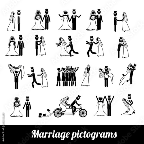 marriage pictograms