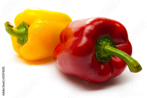Bell Peppers on a white background