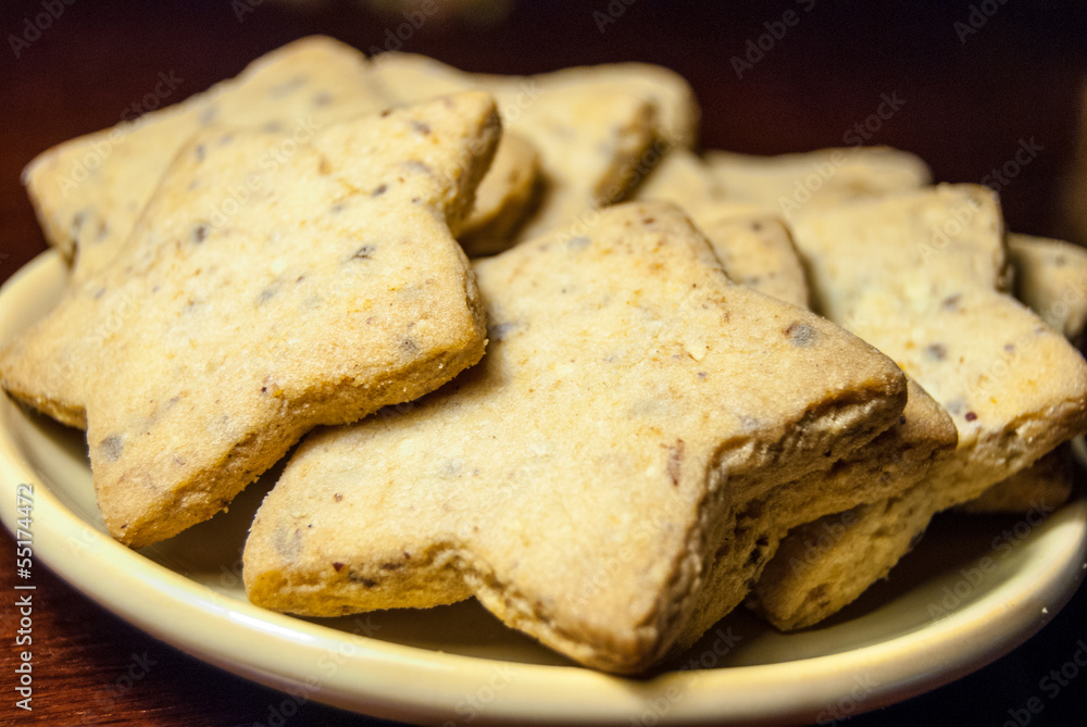 shortbread stars on a plate shortbread stars on a plate
