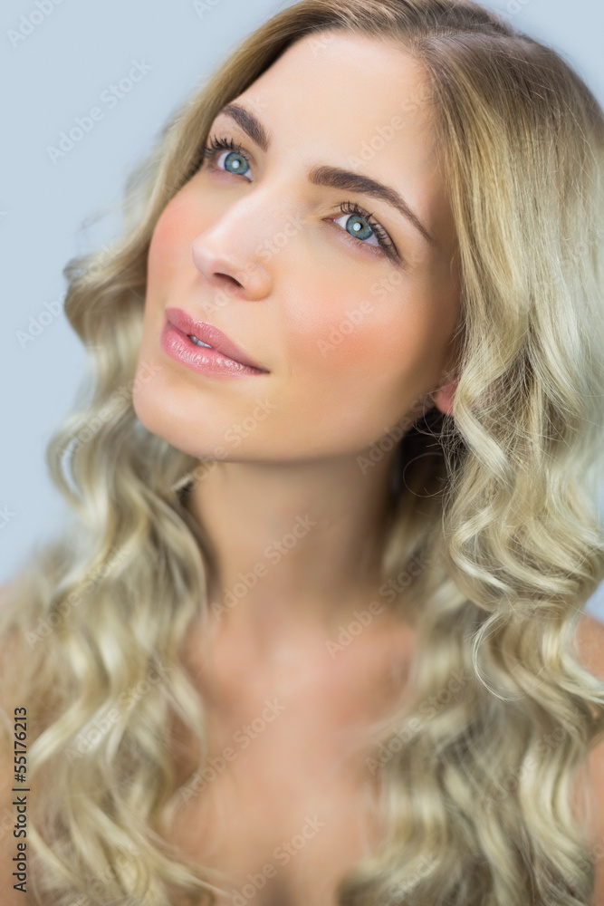 Thoughtful gorgeous blond model posing Thoughtful gorgeous blond model posing