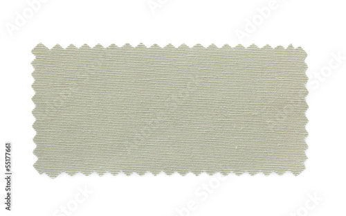 natural fabric swatch samples isolated on white background