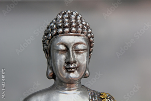 head of a religious Buddhist sculpture © james633