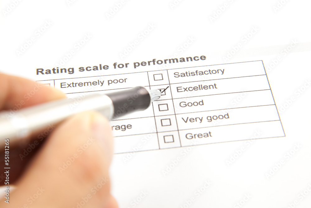 Tick placed in Excellent checkbox Tick placed in Excellent checkbox