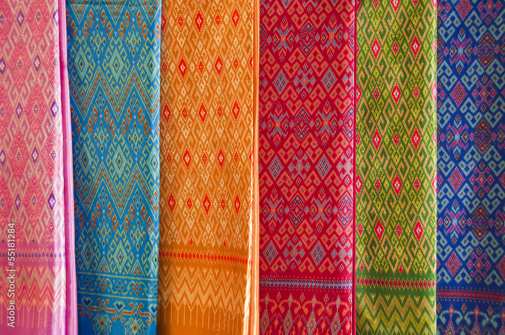 Thai art pattern on fabric. Thai art pattern on fabric.