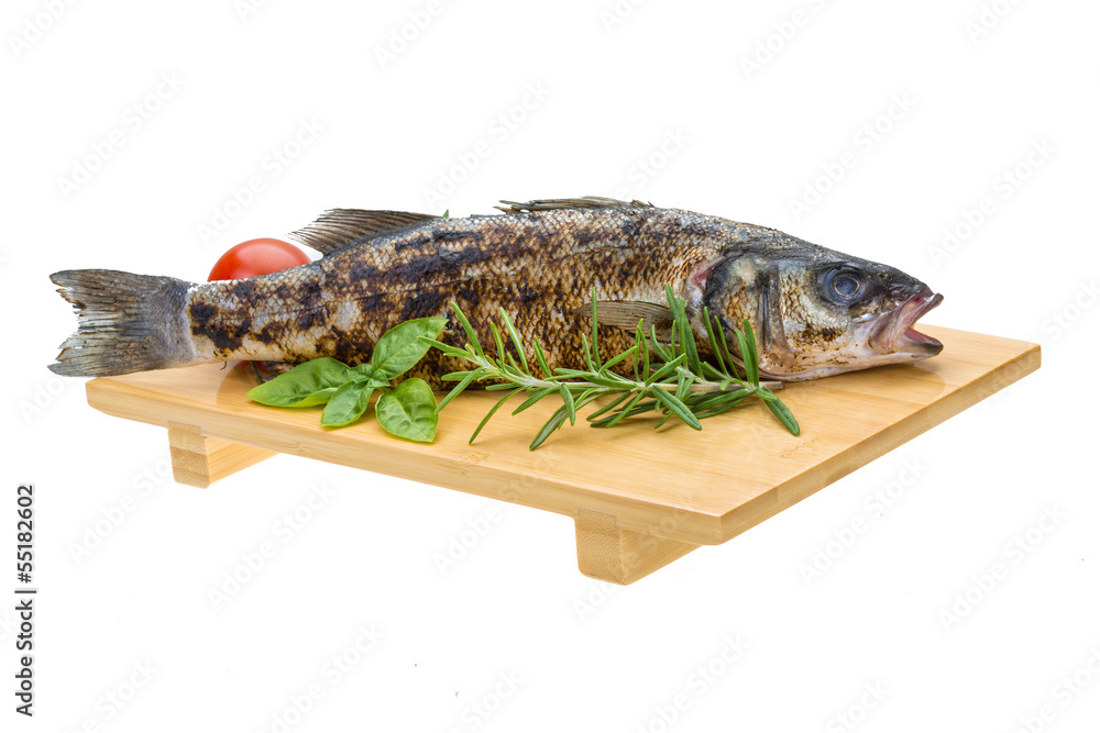 Roasted seabass