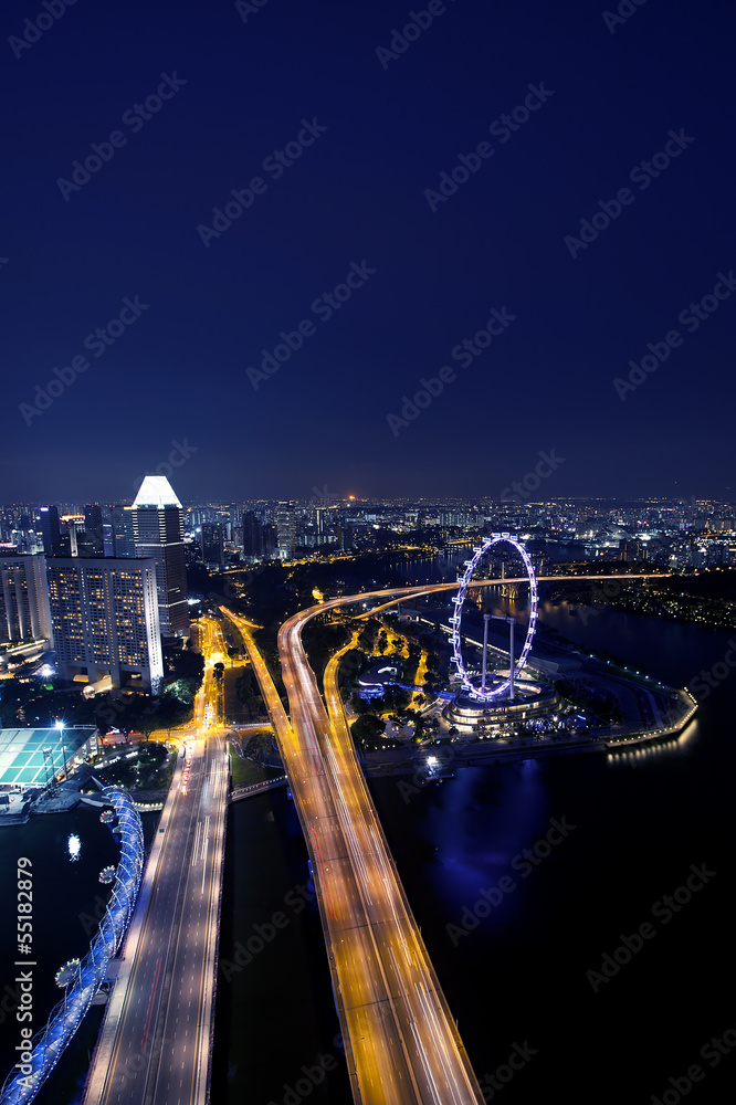Naklejka premium Singapore Skyline