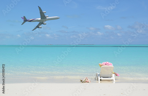Girl on the beach of Exuma, Bahamas © HappyAlex