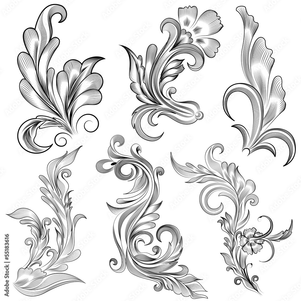 Floral Calligraphic Design Floral Calligraphic Design