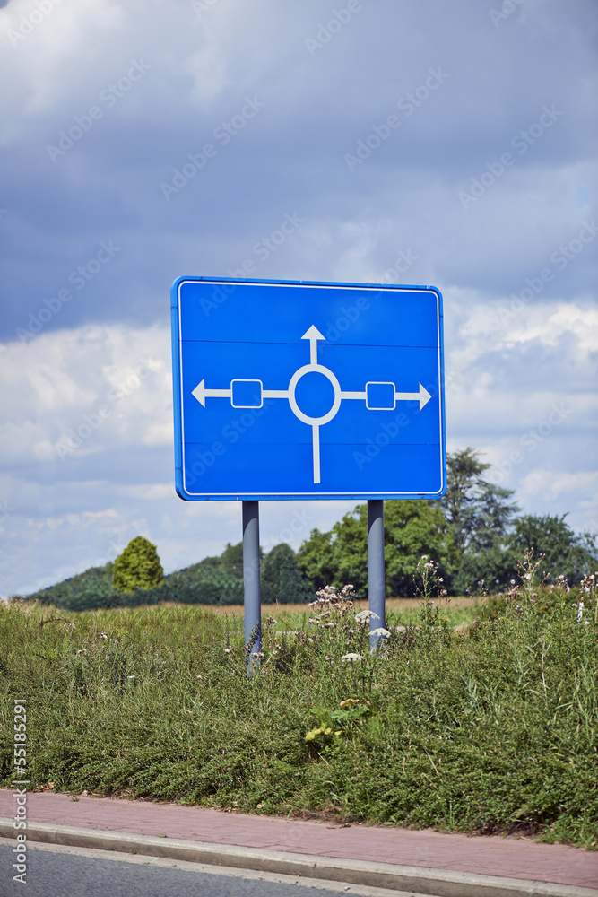Roadsign - put your text on blue pannel