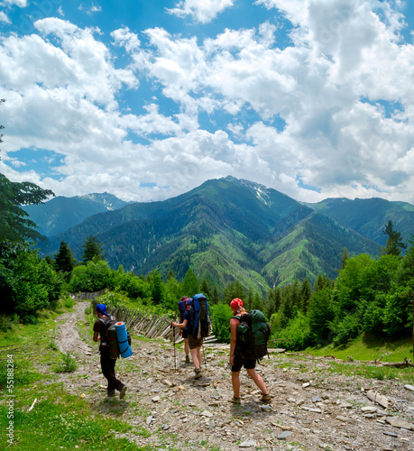 Young women trekking in Svaneti, © Anton Gvozdikov