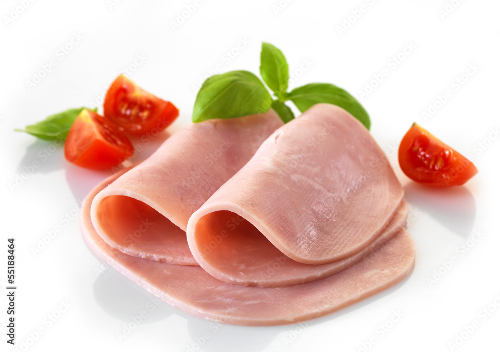 sliced pork ham