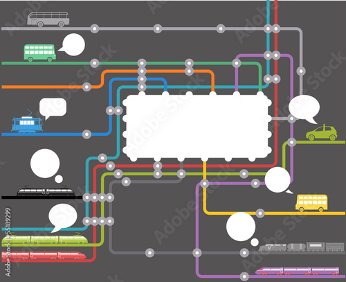 Abstract urban transport color scheme