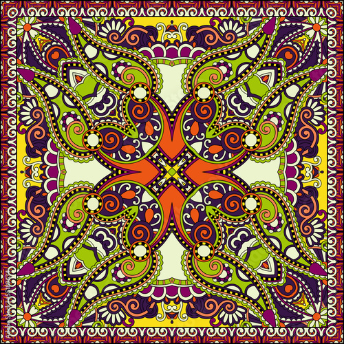 Traditional ornamental floral paisley bandanna