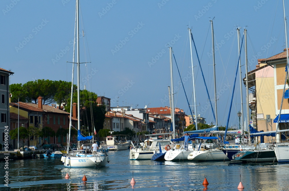 Fisher Harbour of Grado, Italy at Adriatic Sea