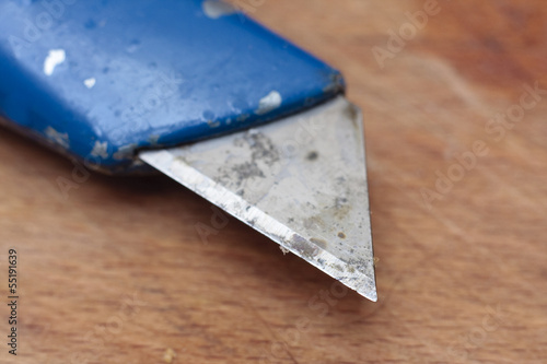 Used and dirty utility knife