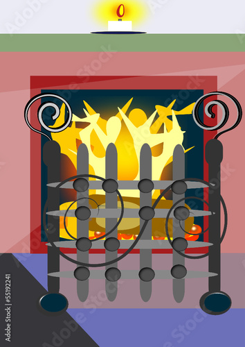 El fuego está encendido
