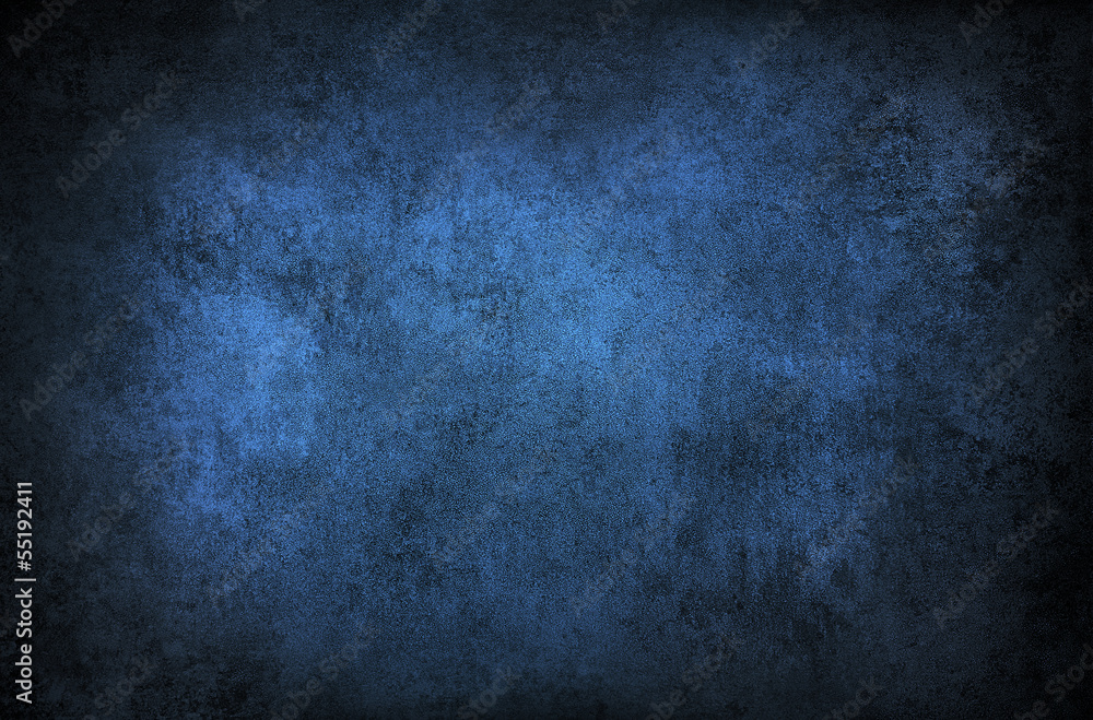 Blue textured wall background. Dark edges