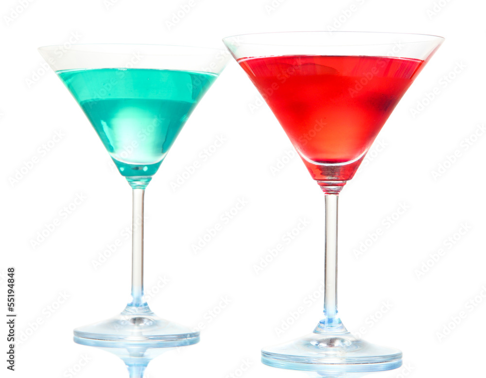 Cocktails isolated on white Cocktails isolated on white