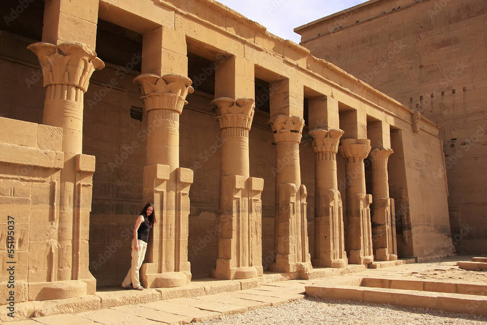 Obraz premium Philae Temple, Lake Nasser, Egypt