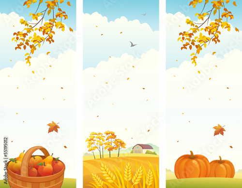 Autumn vertical banners