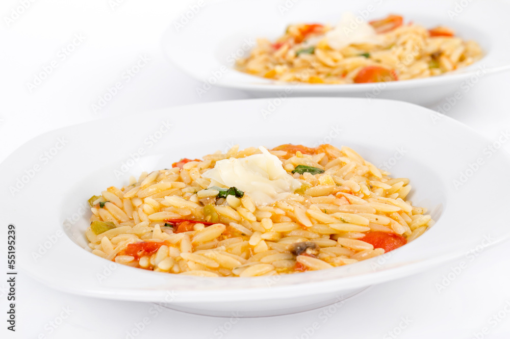 Tomato and basil orzo Tomato and basil orzo