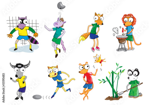 Set of animal vector cartoon