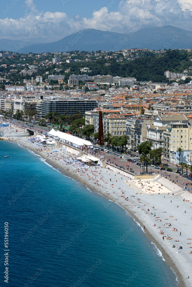 Sand beach in Nice,France 