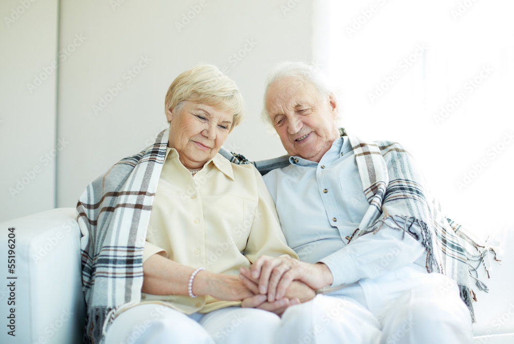 Fototapeta premium Seniors with tartan