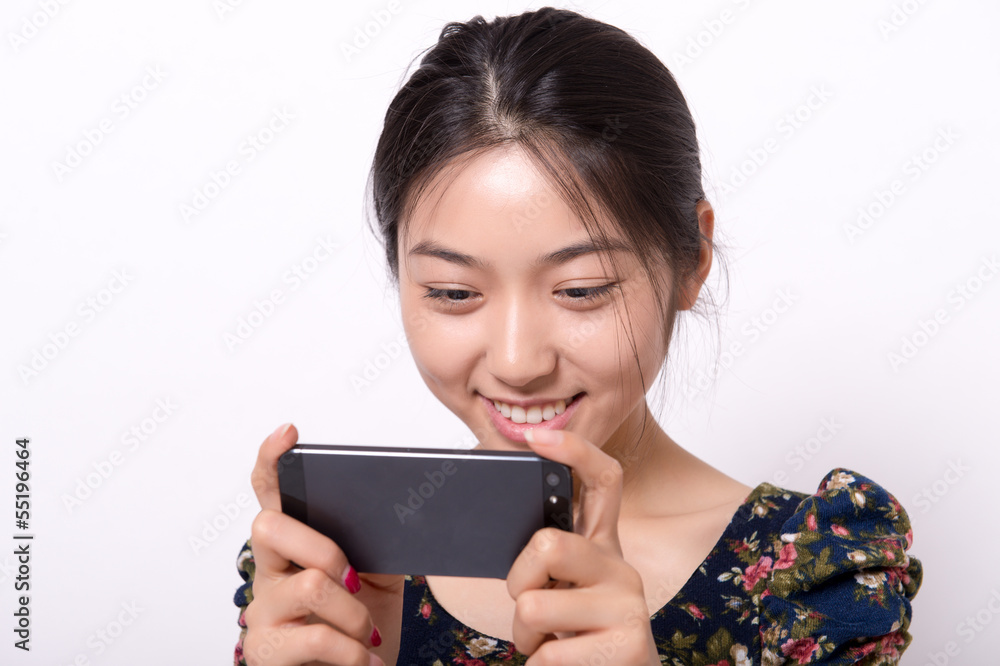 Playing mobile phone