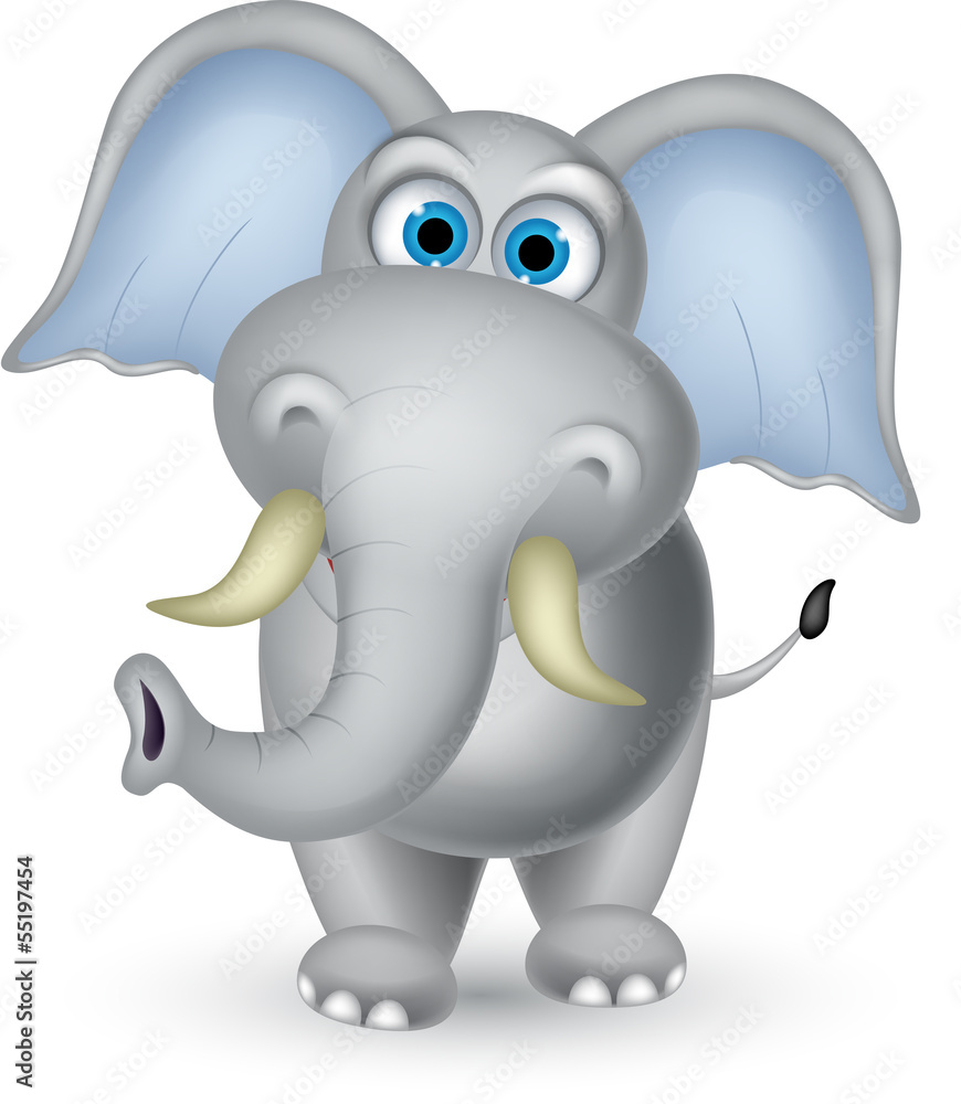 elephant cartoon posing elephant cartoon posing
